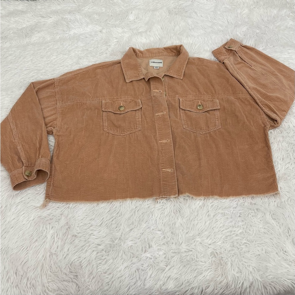 AMERICAN EAGLE WOMENS CORDUROY CROPPED JACKET. SIZE XL, VERY GOOD COND P…